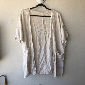 Linen Cotton Handmade Undyed Overshirt